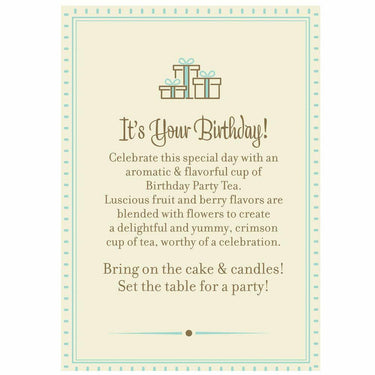 Harney & Sons Birthday Party Tea, Decaf, Sachets Decaffeinated 30 Count